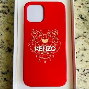 KENZO PARIS IPhone 12 / 12 Pro Tiger Red Silicon Case Cover With Box